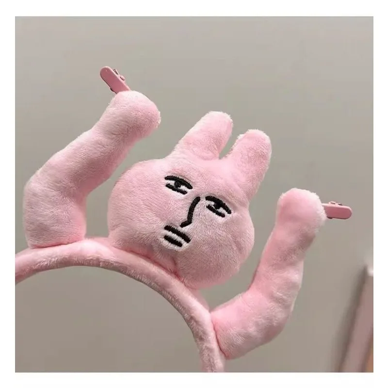 جديد الوردي الأرنب أغطية الرأس رباط شعر ملتوي متعة أفخم عقال قبضة الانفجارات لطيف صور الديكور العصابات الشعر غطاء الرأس للنساء فتاة