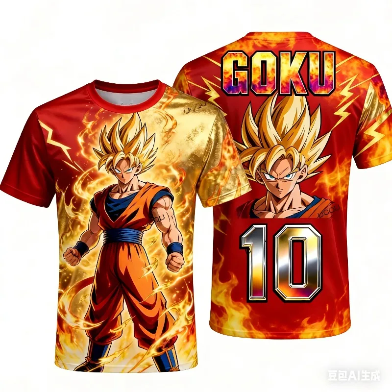 2026 New Summer Dragon Ball Z Special Edition Men Soccer Jersey T-Shirt Kids Goku 3D Printed Tshirt Outdoor Casual Sports Shirt