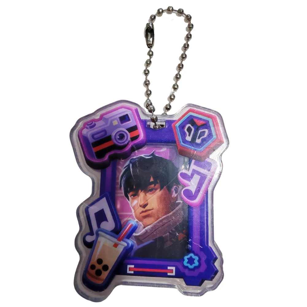 Game VALORANT Gekko Reyna Jett Cosplay Keychain Yoru Cartoon Acrylic Keyring Backpack Pendant Accessories view 6