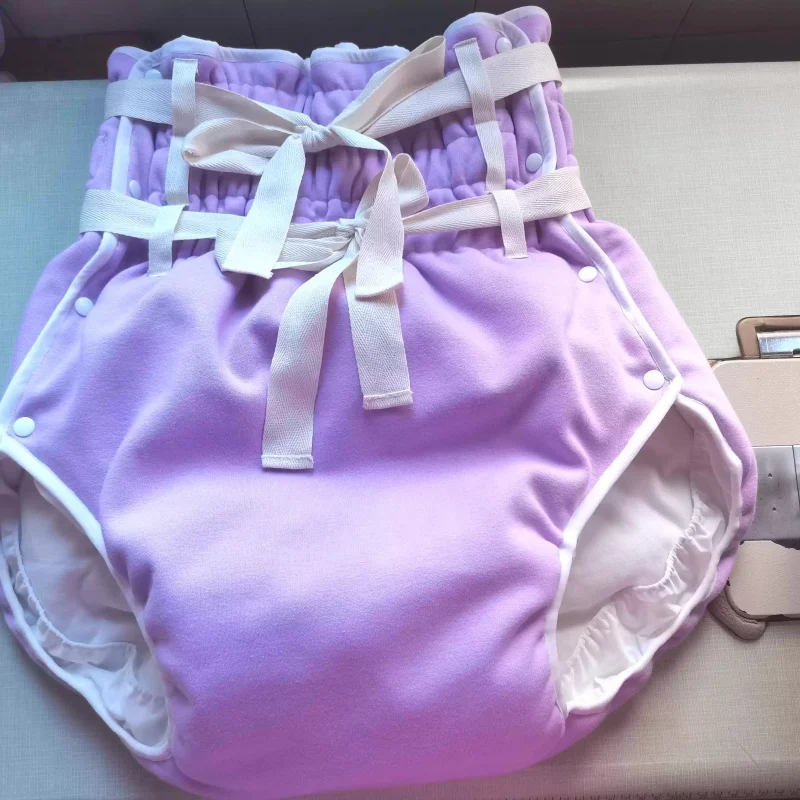 

Men Sexy High-Waisted Diaper Pants ABDL TPU Waterproof Reusable Briefs Women DDLG Adult Baby Cotton Padding Diaper Panties