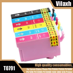Vilaxh T0791 Ink Cartridge For Epson Stylus Photo P50 PX660 PX650 PX700W PX710W PX720WD PX730WD 1500 1400 1410 Printer