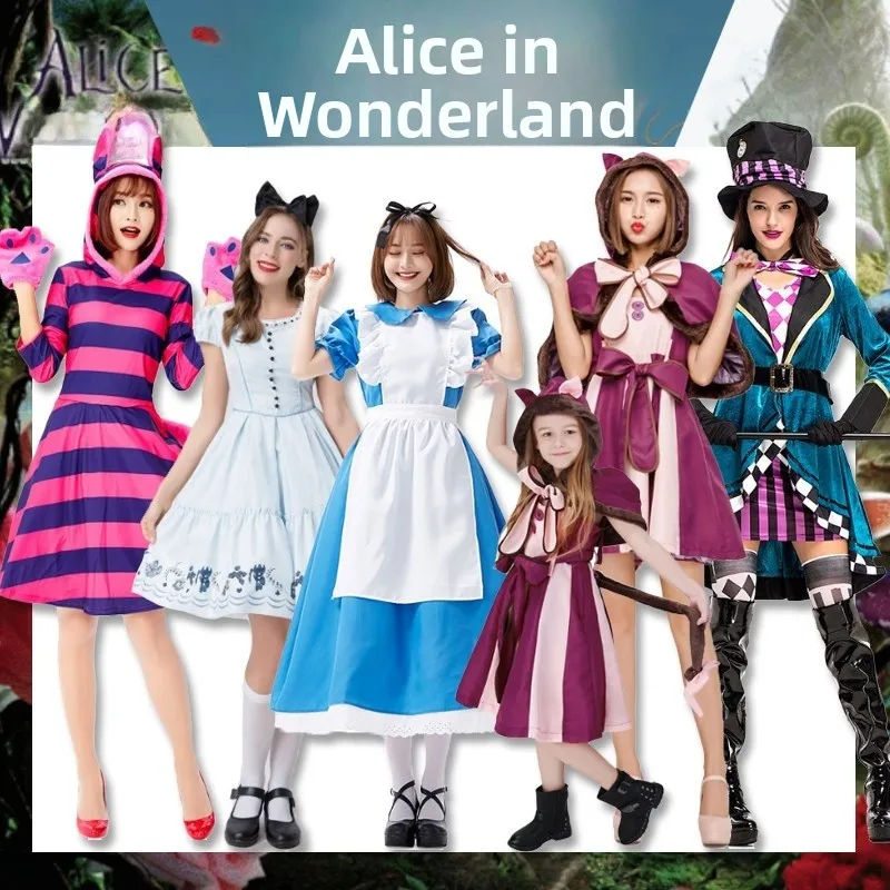 

Cute Alice in Wonderland Halloween Children's Party Costume Japanese Style Maid Uniform Stage Performance Princess Dress