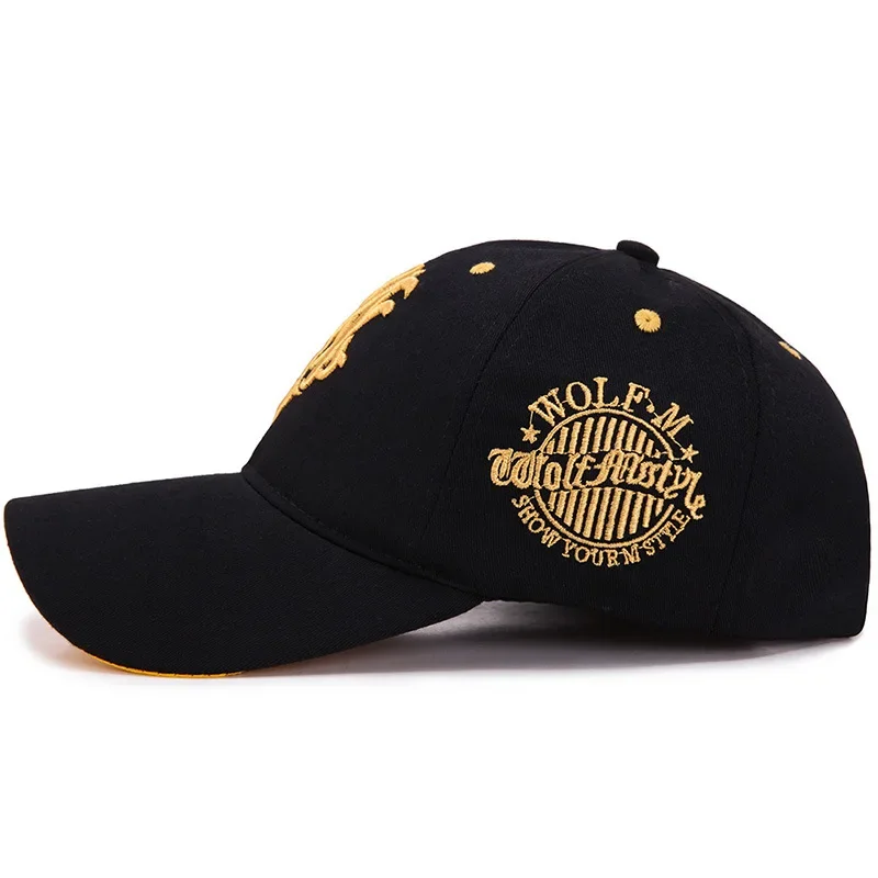 Men\'s Korean embroidery Totem fashion outdoor leisure sports duck cap Sun cap baseball cap outdoor cap fishing cap