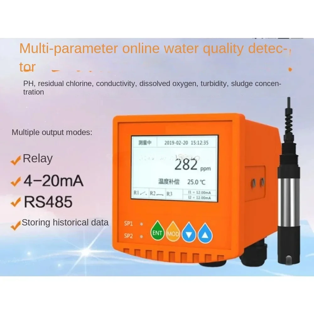 PH Meter Dissolved  Electrode Residual Chlorine Turbidity Sensor Pipe Corrosion Rate Detector