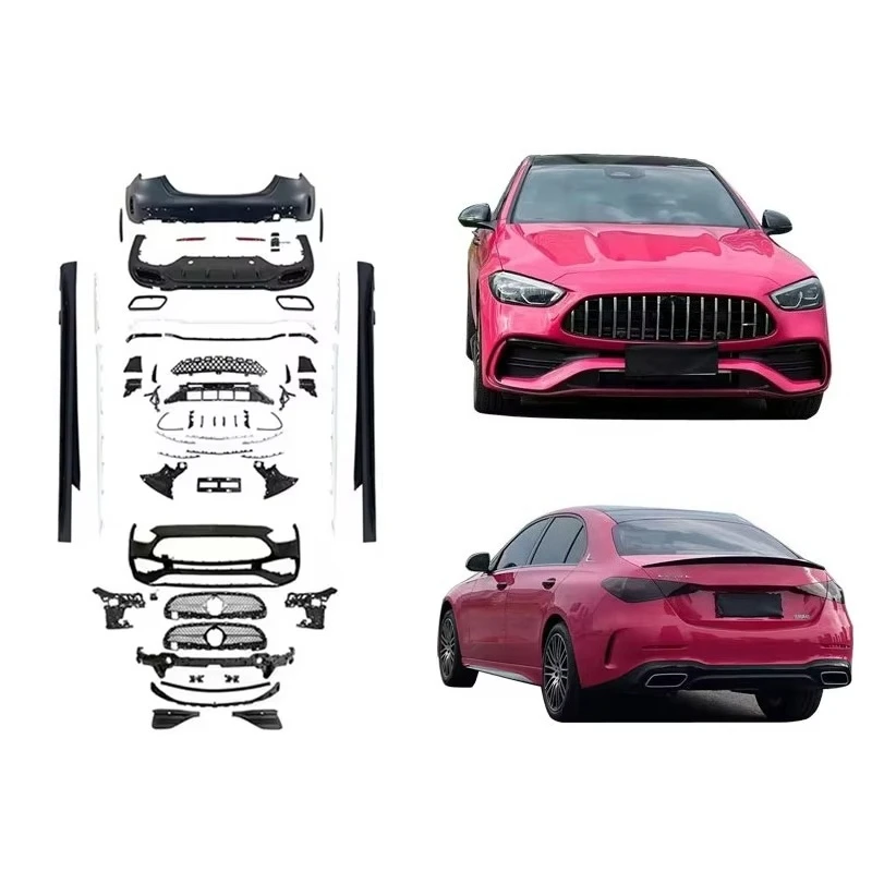 

Sport Bumper for C-class W206 Upgrade line Body Kit Front Bumper Grille Side Skirt Rear Bumper Diffuser pipe 2022-2025