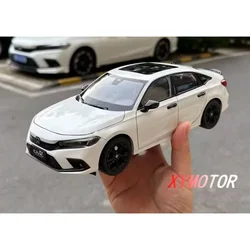 1: 18 For 11th generation HONDA CIVIC 2022 Alloy Diecast Model Car Toys Boys Gifts Hobby Display Collection White Metal,Plastic