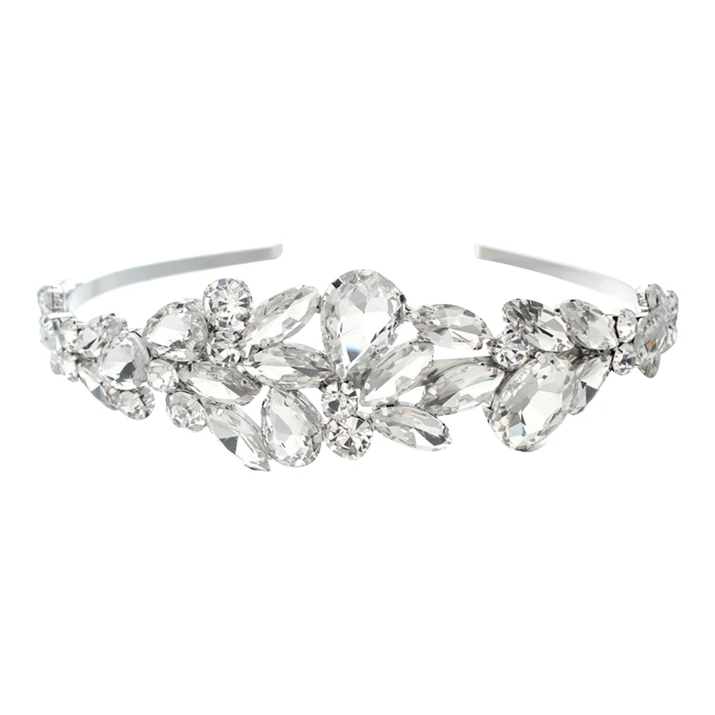 

Elegant Crystal Hair Hoop Women Headb Wedding Bridal Hairstyle Accessories Brightness Jewels Decorations Banquet Parties