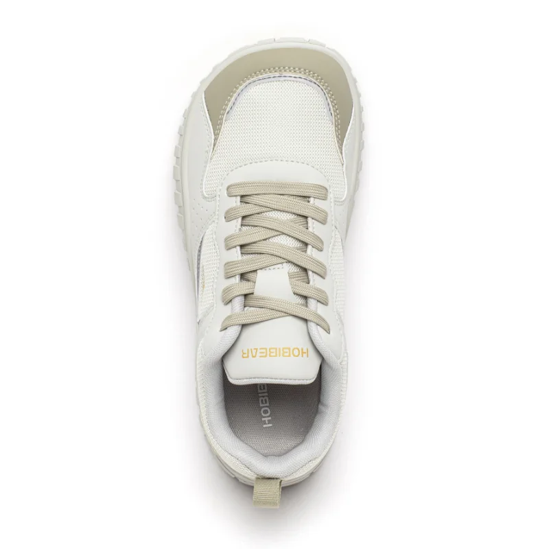 أحذية HOBIBEAR بمقدمة واسعة للمشي لمسافات طويلة للجنسين أحذية رياضية خارجية غير قابلة للانزلاق من الجلد الصناعي برباط للمشي #3