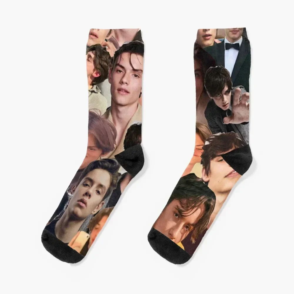 

Louis Partridge Photo Collage Socks christmas stocking Wholesale Men's Socks Women Men's