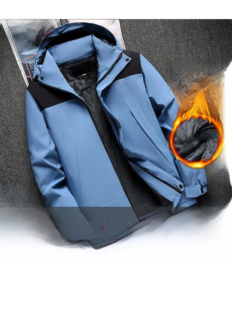 

Мужская утепленная ветровка-куртка на молнии, утолщенное зимнее пальто, молодежная рабочая одежда больших размеров, хлопковая куртка для бизнеса и повседневной носки