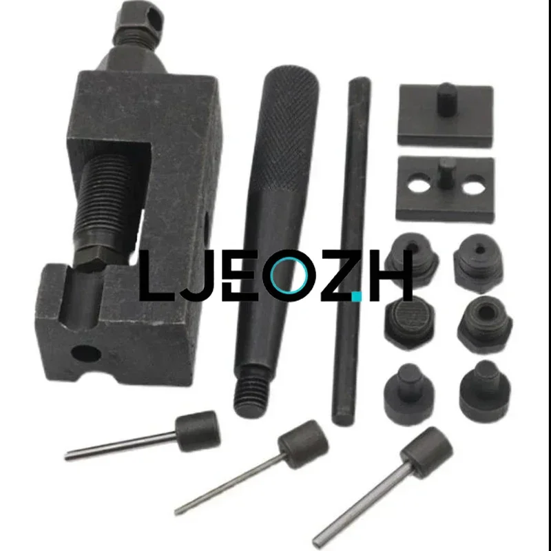 Motorcycle 4 Pins Chain Cutter Breaker Splitter Riveting Tool Rivet Repair Set For Chain 415/420/428/520/525/530/630 Motorbike