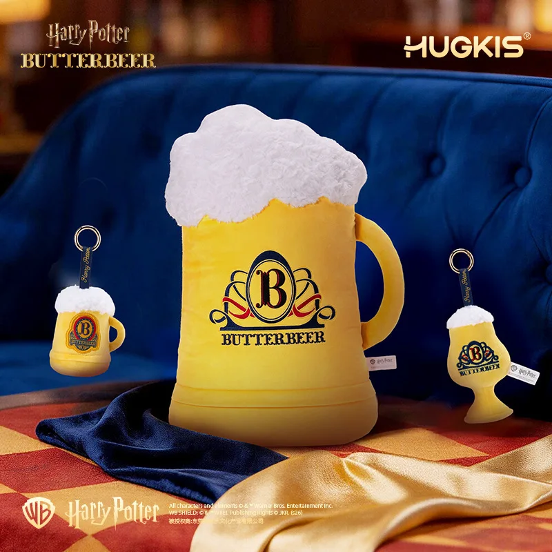 HUGKIS Harry Potter Butterbeer Plush Pillow Wizarding World Soft Stuffed Plush Cushion Birthday Keychain Gift Home Decorations