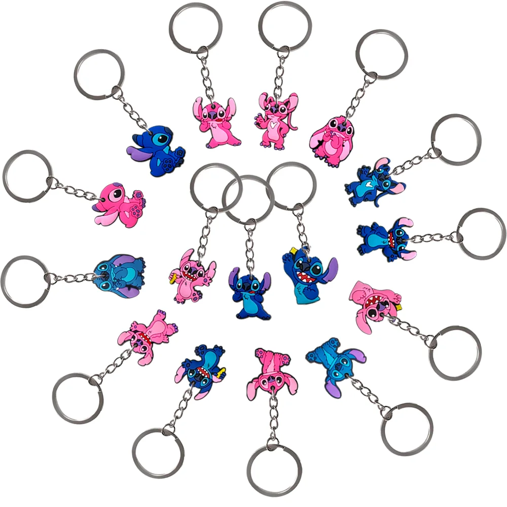 16 pçs miniso ponto série chaveiro bonito, para chaves do carro saco ornamentos decoração presente de festa para uso diário feminino