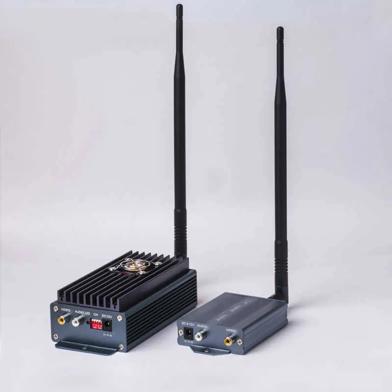 Transmitter dan Receiver Audio Video Nirkabel 2.4G 10W untuk Jarak 200-3000 Meter
