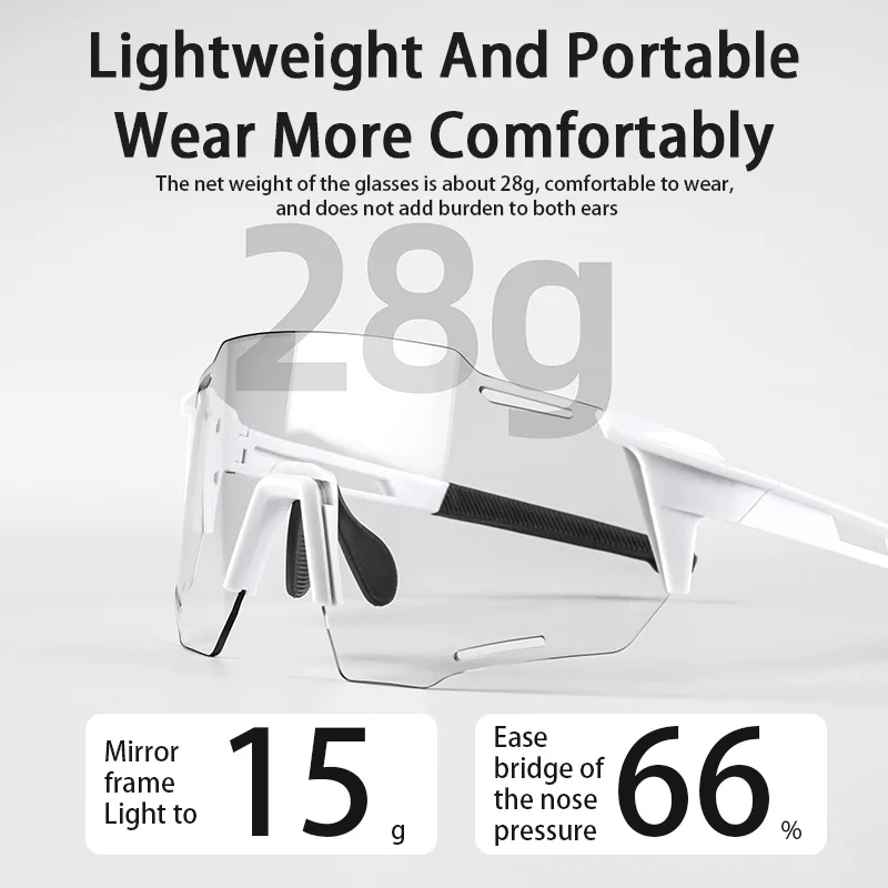 ESLNF Photochromic Bike Glasses Goggles UV Protection Cycling Sunglasses for Men Women Sports Goggles UV Protection