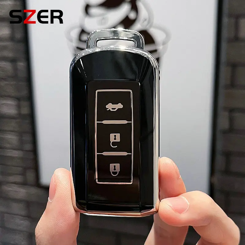 TPU Auto-Fernschlüsselhülle für Mitsubishi Outlander ASX Pajero LANCER Sport Eclipse 3-Tasten Smart Keyless Zubehör