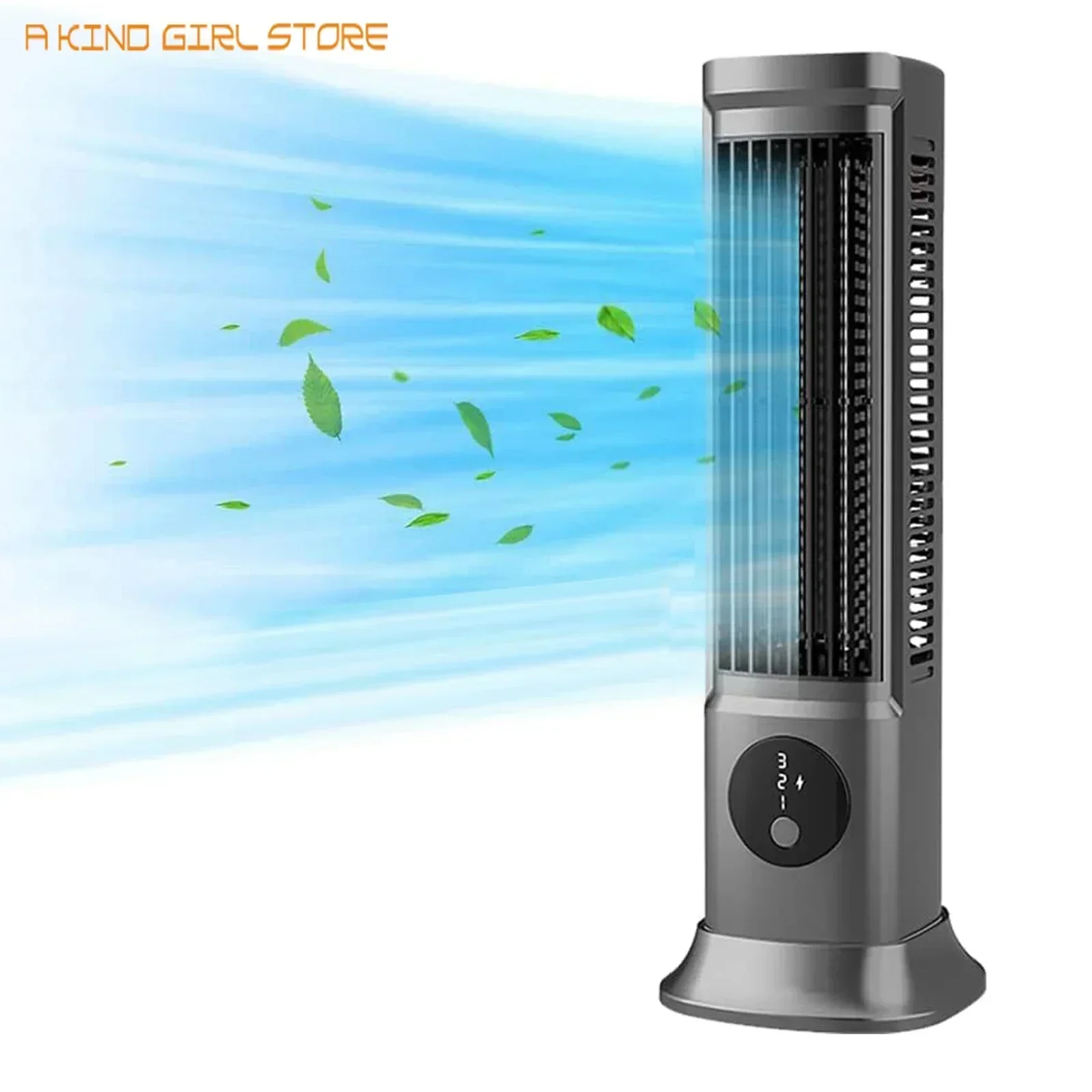 Desktop Silent Cooling Tower Fan USB Creative Vertical Bladeless Air Conditioner Handheld Portable Cooler for Home Office Camp