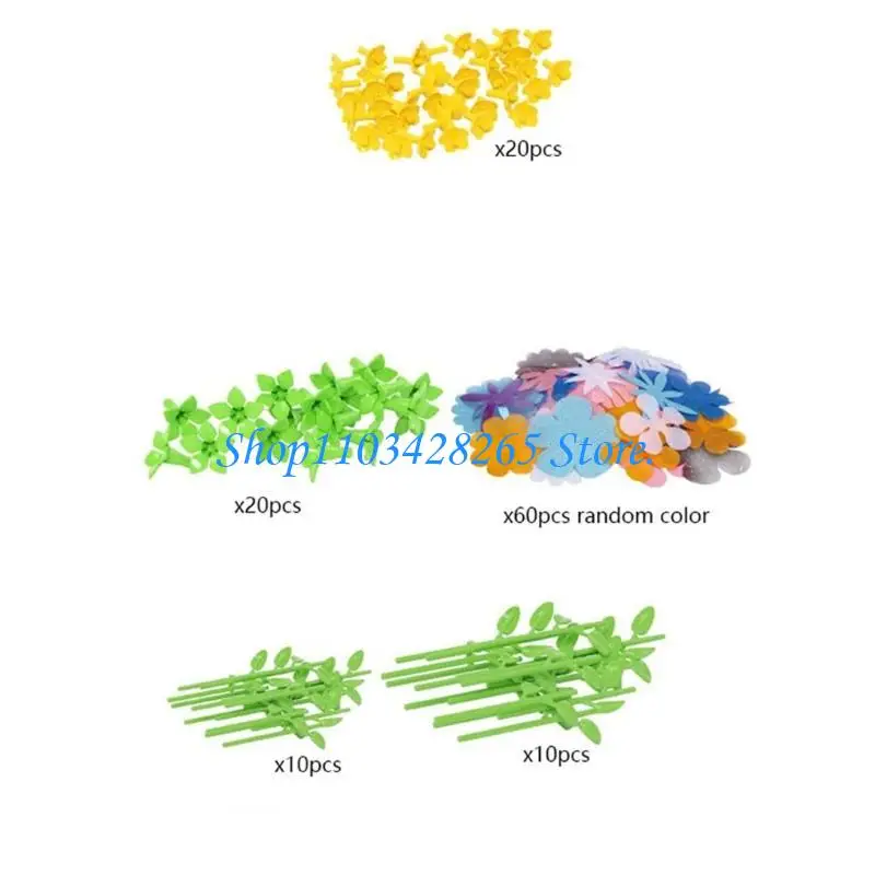 창조적 인 인공 꽃 꽃다발 프레스 머신 크래프트 키트 아이를위한 장난감 안전 플라스틱 공예 예술 프로젝트 공급 g2te