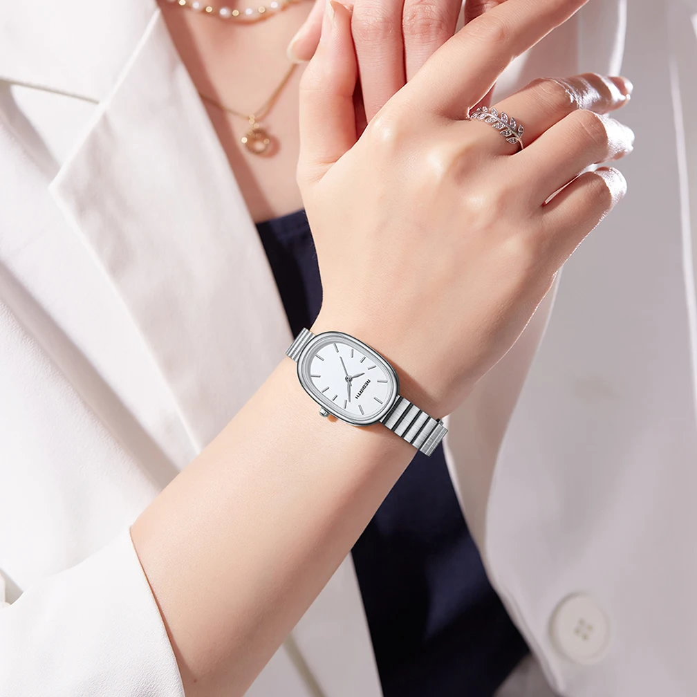 REBIRTH Waterproof Women's Watch Original Korean Casual Style Stainless Steel Strap Small Watch