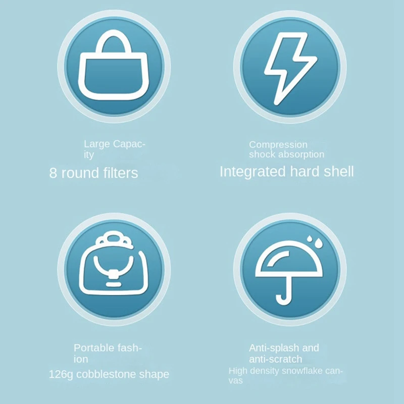 Многофункциональный круглый фильтр с 8 карманами, защитный чехол для хранения, сумка, чехол для фильтра 95 мм и нижнего объектива-WMAN