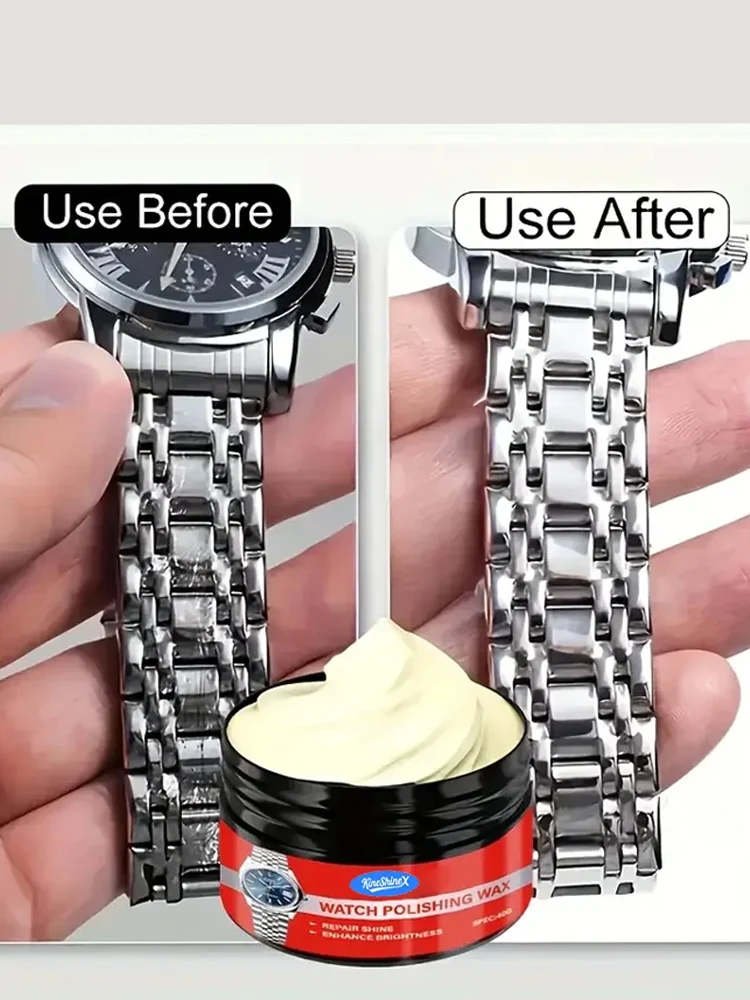 NONE Pâte à polir pour montres instantanées, crème de renouvellement du cadre métallique, réparation des rayures de bracelets et d'écran, réparation de bijoux en métal, outils et Kits de réparation 3