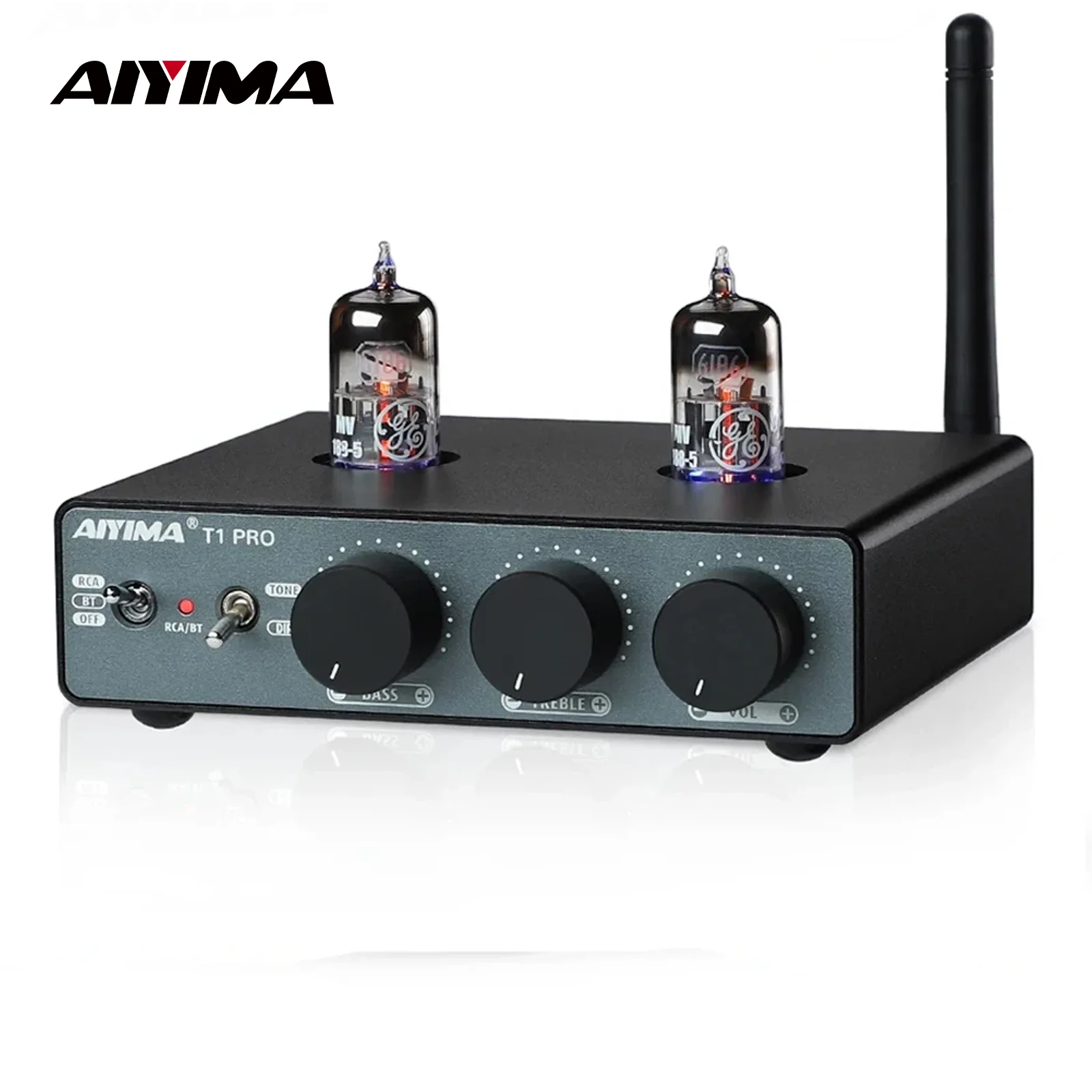 AIYIMA T1 PRO 진공관 프리앰프 블루투스 5.1 QCC3040 APTX-HD 진공관 프리앰프 베이스 트레블 톤 컨트롤