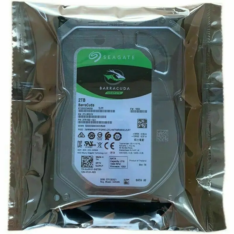 Seagate 2TB 3.5'' Desktop HDD Internal Hard Disk Drive Original 2 TB 7200RPM SATA 6Gb/s Hard Drive For Computer ST2000DM008