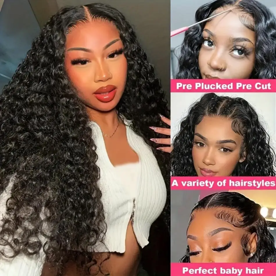 Glueless Preplucked Human Wigs Ready To Go Curly Wigs 5x5 Lace Frontal Wig 4x4 Brazilian Closure Wig 30 Inch Lace Front Wigs