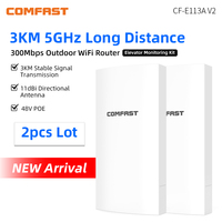 Comfast Outdoor Access Point 300Mbps 3KM Long Range 11dBi Wifi Antenna Router CPE 5.8GHz 48V PoE Bridge Transmission Nanostation