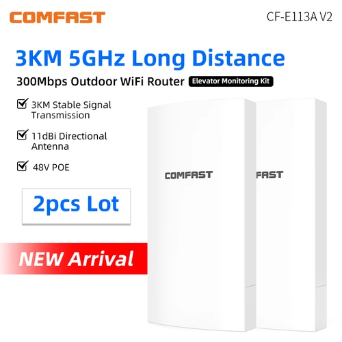 Comfast 야외 액세스 포인트, 장거리 11dBi 와이파이 안테나 라우터, CPE 5.8GHz, 48V PoE 브리지 변속기 나노스테이션, 300Mbps, 3km