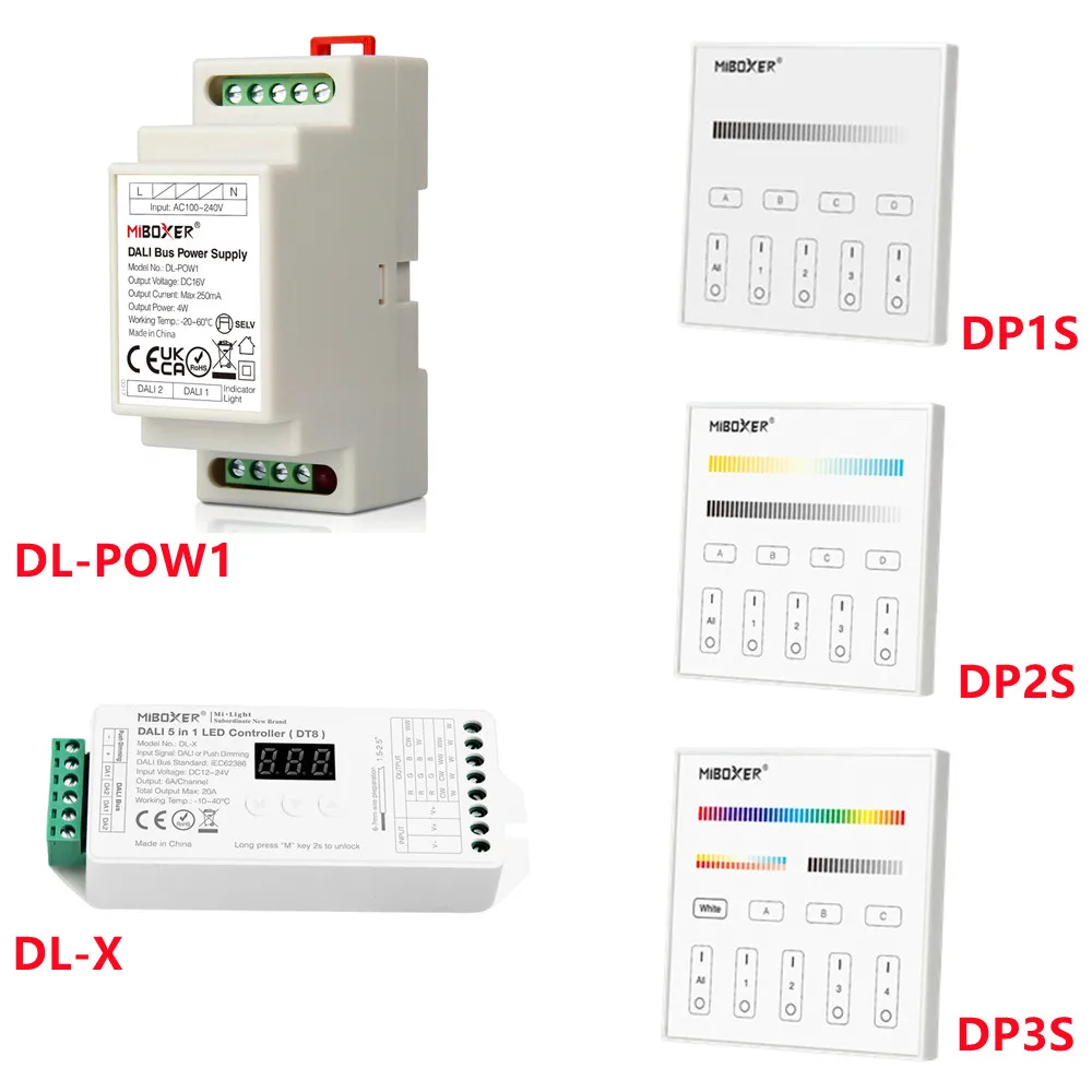 

DALI 5 in 1 LED strip Controller/DALI 3 in 1 Touch Panel Dimming/Color Temperature for led strip DALI Bus Power Supply(DIN Rail)