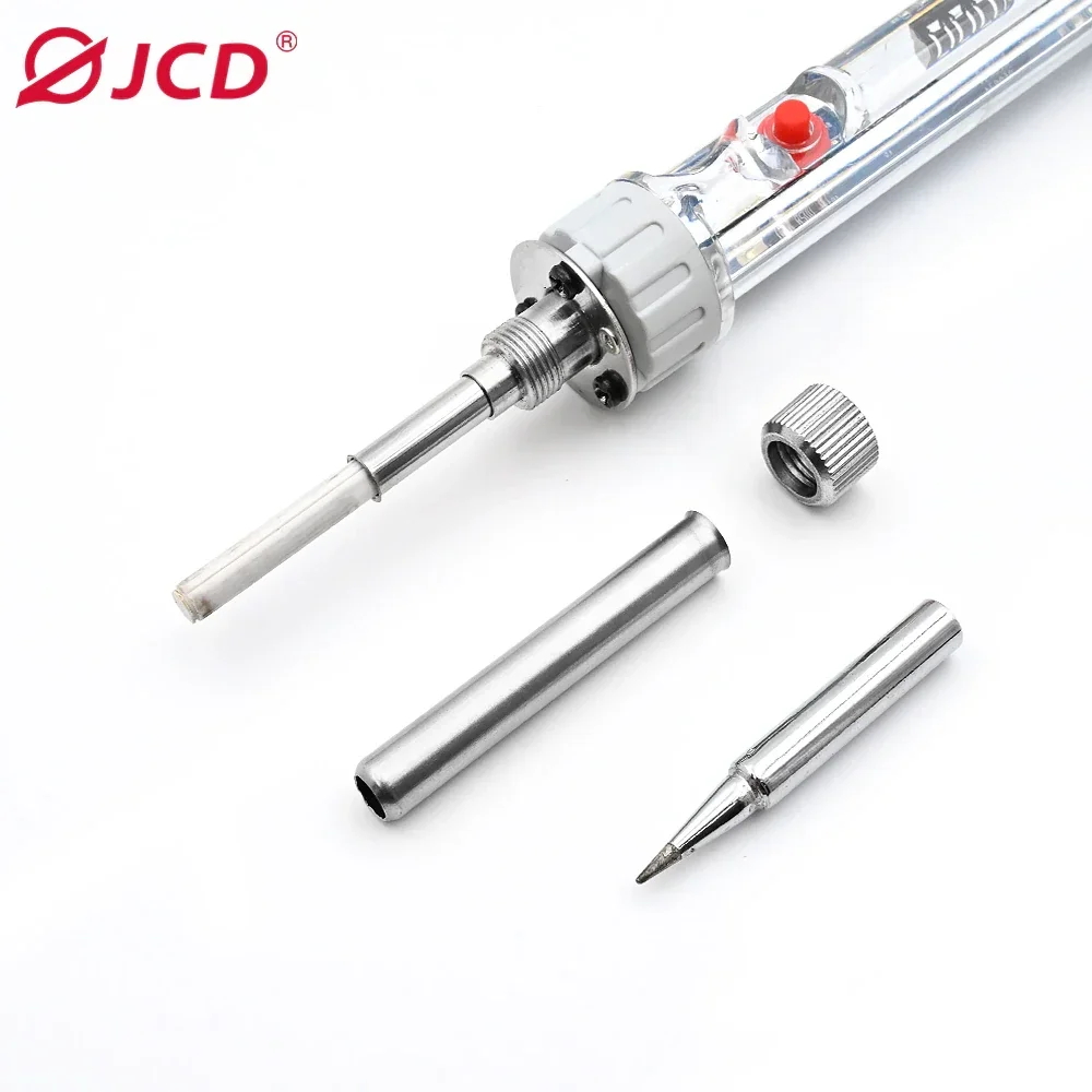 JCD Electric Soldering Iron Kits with LED Transparent PC Handle, Adjustable Temperature LCD Digital Display Welding Repair Tools