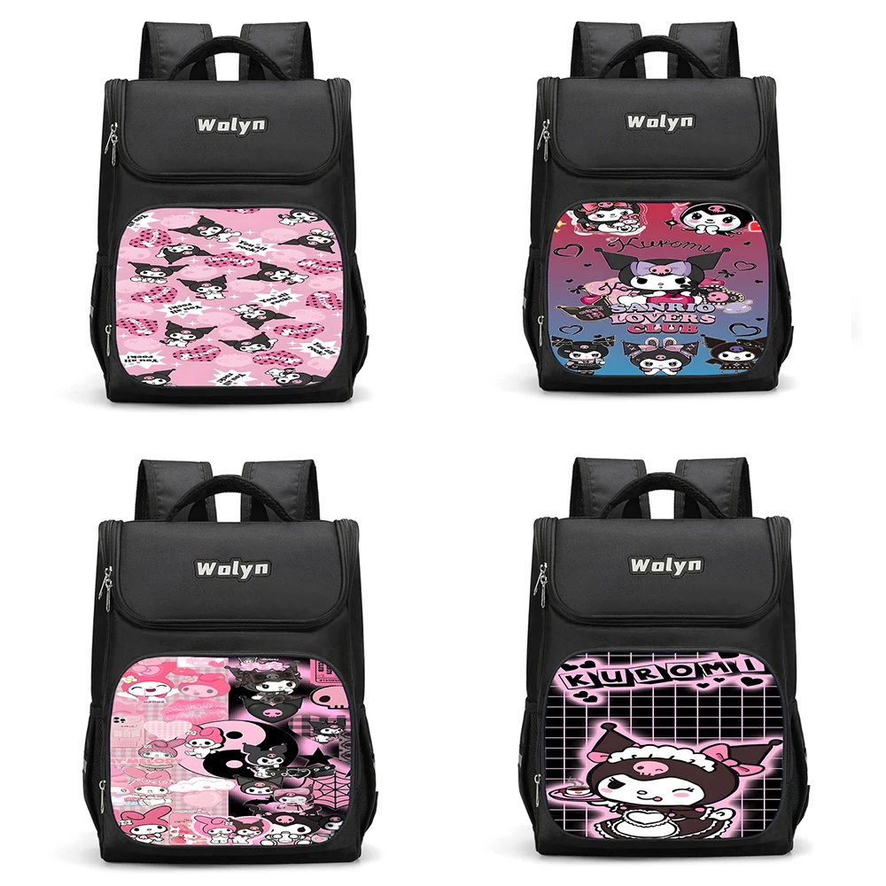 

Cute cartoon Kuromi Large Child Backpack Boy Girls School Bag For Men Women Traveling Backpack Durable and Multi Compartmen