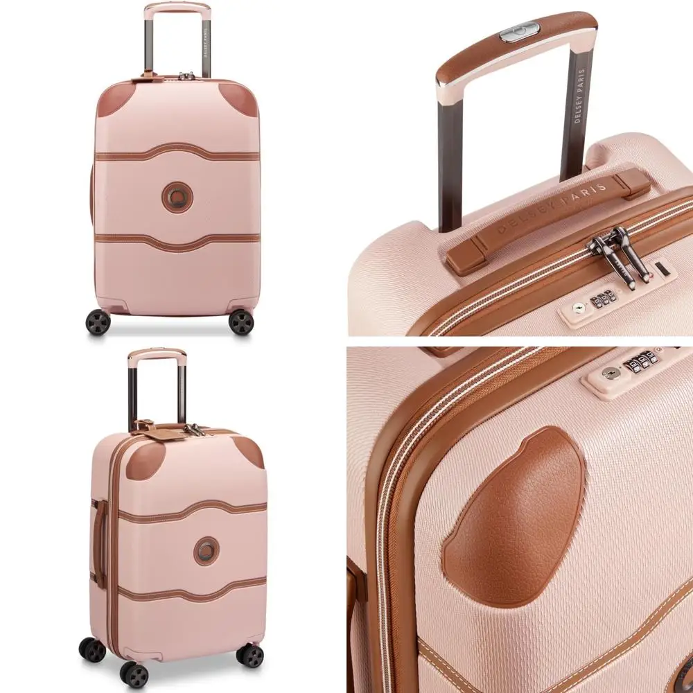 

Carry-On 20 Inch Hardside Spinner Luggage in Blush Pink, Lightweight and Durable for Travel