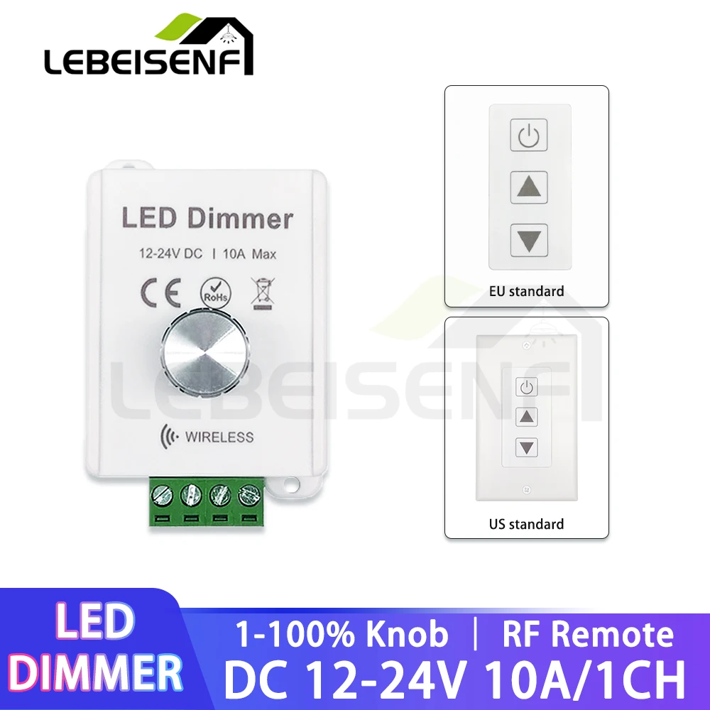 

DC12V-24V ШИМ светодиодная монохромная лента, диммер с ручной ручкой, одноканальное управление для освещения