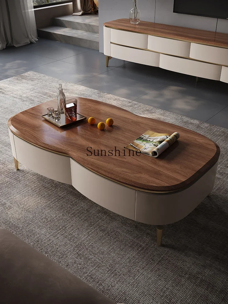 Italian size apartment household living room TV cabinet coffee table combination  FT