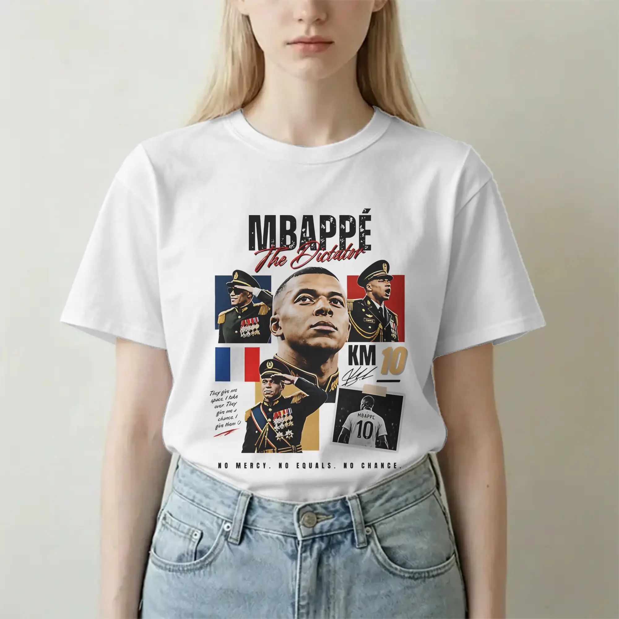 Pipini Dictator Kylians Mbappes Football T Shirts Men Women's 100% Cotton Funny T-Shirt O Neck  Tees Short Sleeve Clothes Summer
