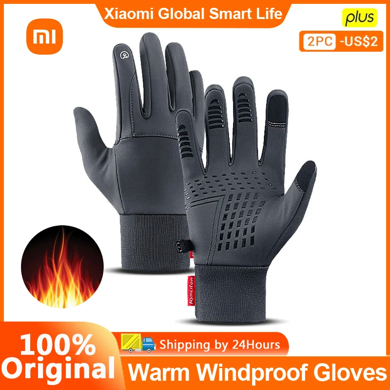 XiaoMi Mijia Warm Windproof Gloves Touch Screen Water Repellent Non-slip Mitten Ski Riding Sports Gloves Winter Men and Women