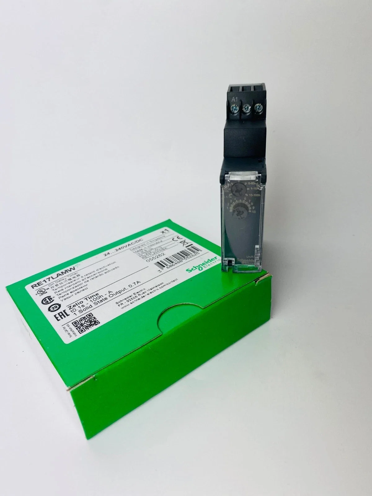 

RE17LAMW on-delay timing relay - 1 s..100 h - 24..240 V AC/DC - solid state output
