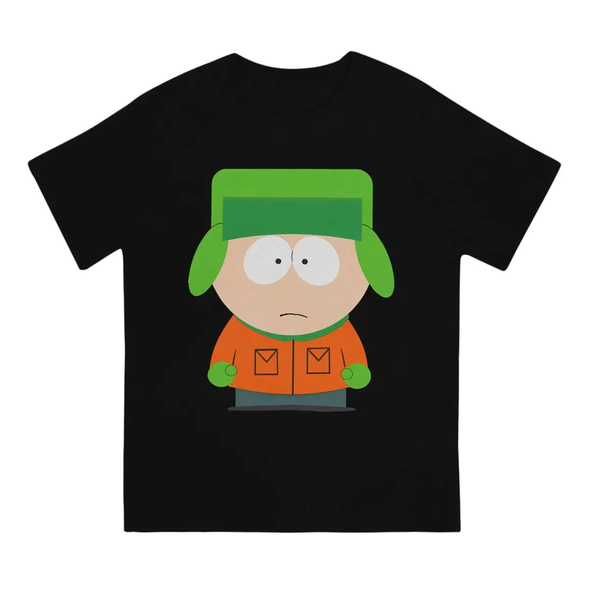 Men Black Unique Kyle Broflovski T-Shirt Crewneck Cotton Style S-southpark Theme Hipster Ofertas O Neck Graphic Tshirt