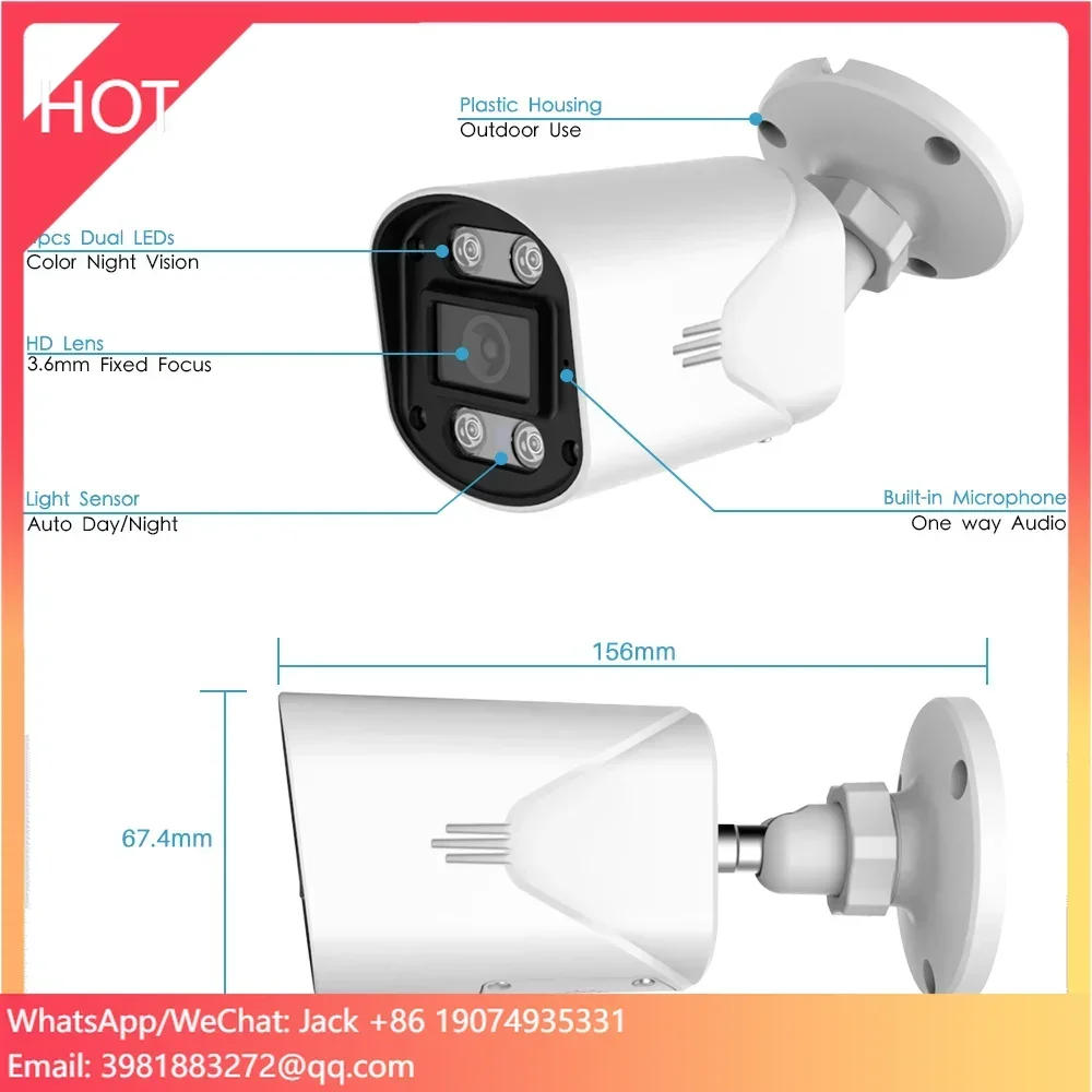 4ch nvr h.265 ao ar livre 8mp ultra hd 4k poe ai câmera rosto detectar cctv câmera de segurança 8mp 5mp 3mp poe sistema de câmera ip xmeye pro
