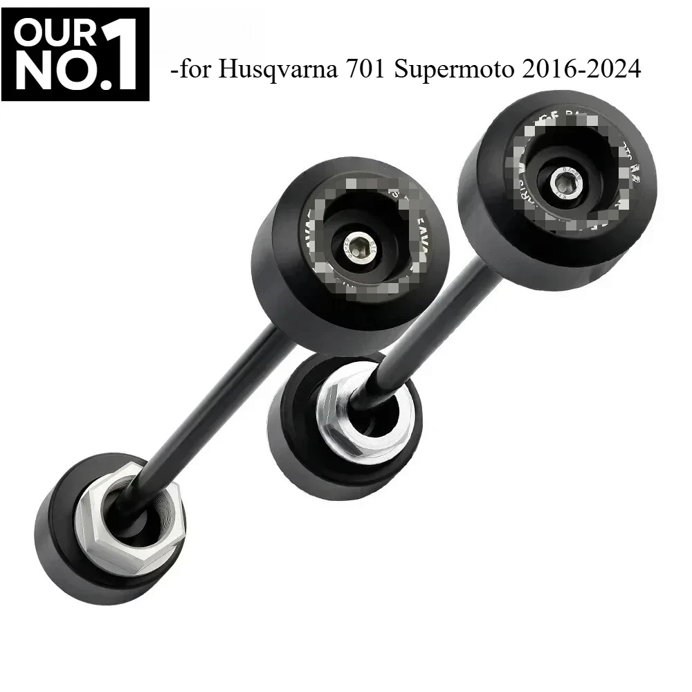 

For Husqvarna 701 Supermoto Front Rear Axle Fork Sliders Motorcycle Frame Crash Protector Wheel Hub Anti-Collision Wheel Slider