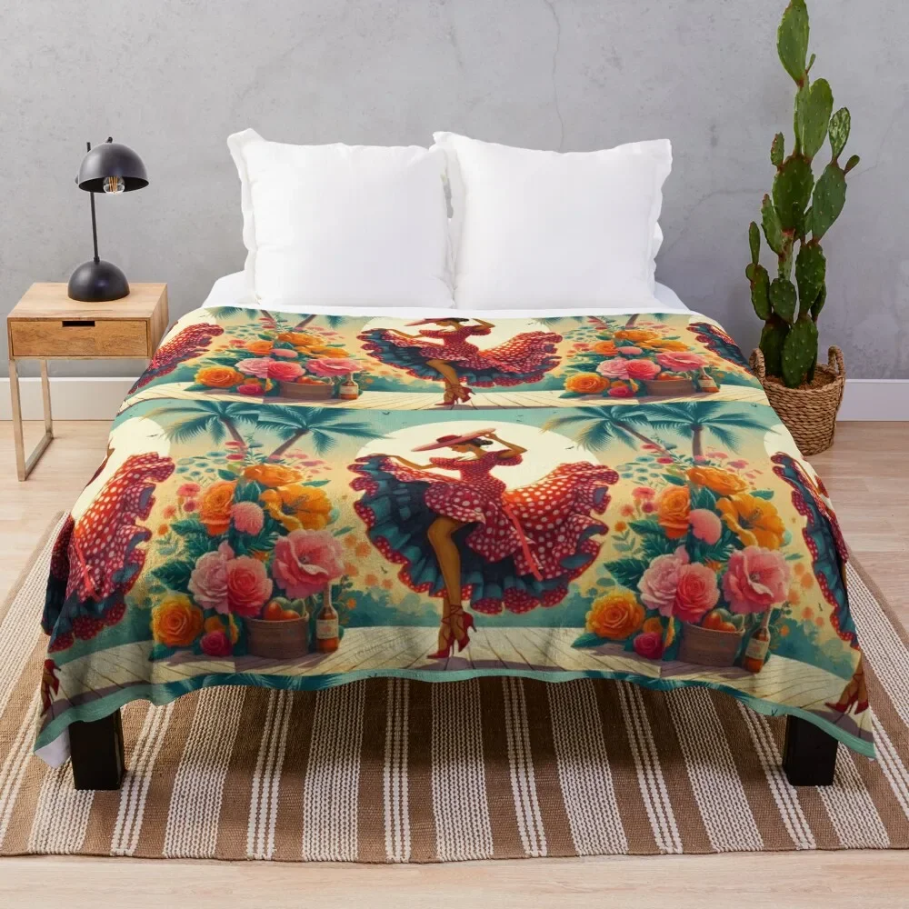 

Flamenco summer Throw Blanket Heavy Warm warm for winter Plush Blankets