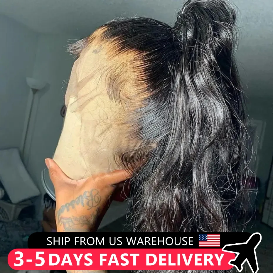 Body Wave 13x4 13x6 Lace Front Human Hair Wigs 360 Full Lace Frontal Wig For Black Women 180% Indian Remy Pre Plucked Hairline