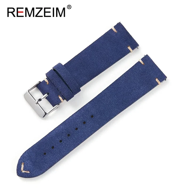 Soft Suede Leather Watch Band 18mm 20mm 22mm Quick Release Watch Straps Stainless Steel Buckle Watch Accessories