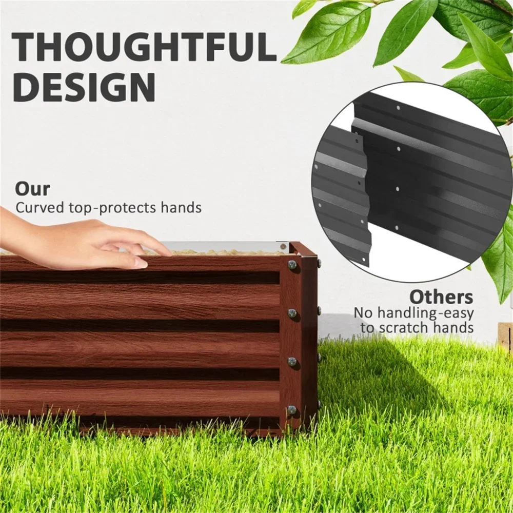 Cama de jardín, fioriera de metal Modular para verduras, flores, cama de jardín de hierbas
