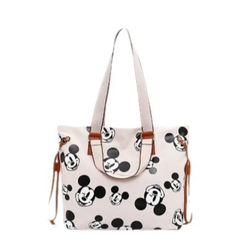 Disney Mickey large-capacity canvas shoulder handbag women's cartoon new fashion tote bag travel out