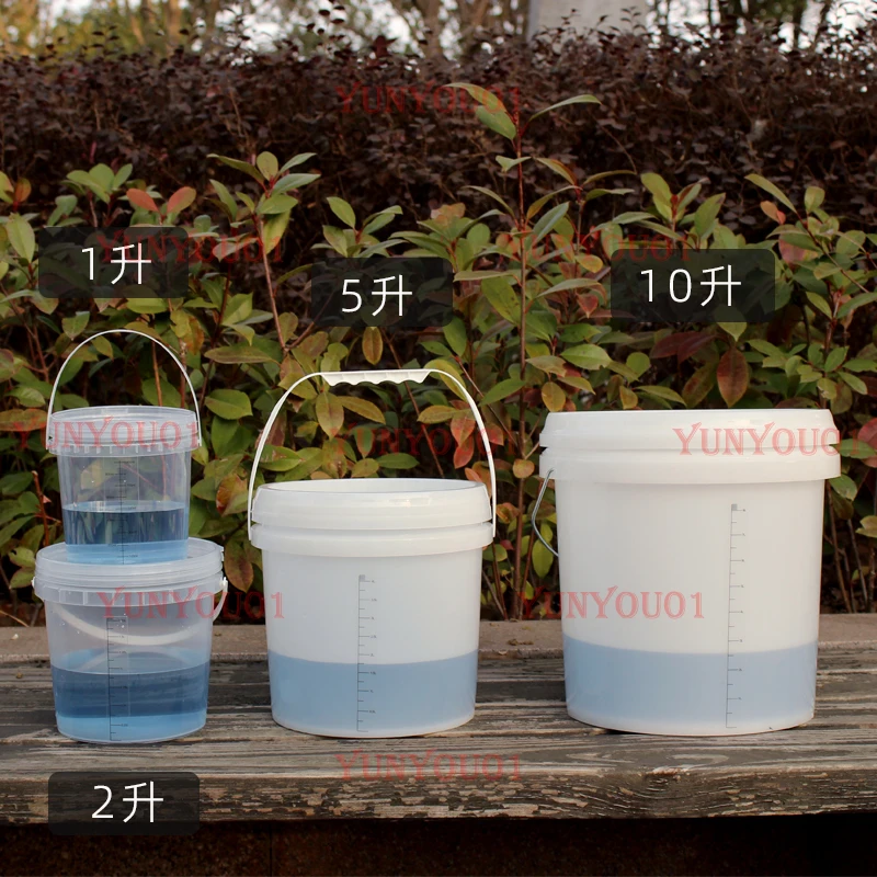 Transparent Graduated Bucket 20L5L Metering Bucket Size Bucket with Lid To Lift Water Pp Urine Packaging Liquid