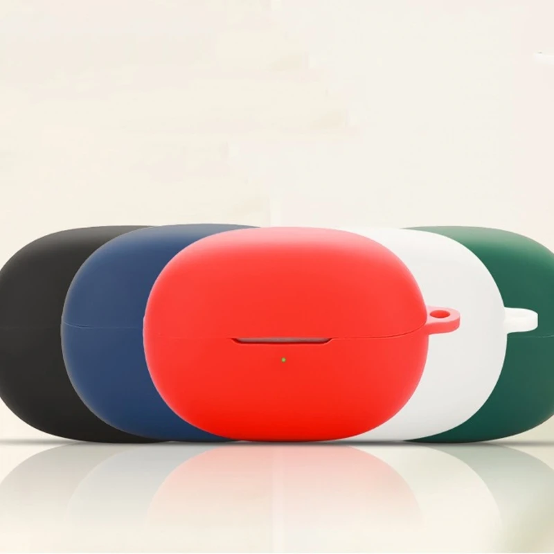 ซิลิโคนป้องกันกระเป๋าถือสําหรับ EarFun คลิปหูฟังไร้สายซิลิโคนอ่อนนุ่ม Protector กรณีกันฝุ่นกันกระแทก