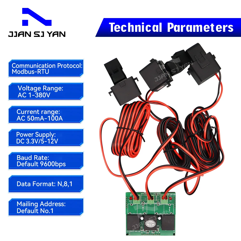 JSY-MK-333 Three-Phase AC Power Metering 100A Three-Phase Power Quality Detector Three-Phase Electric Energy Meter